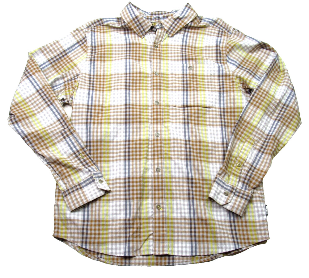 REI Mens Shirt Large Plaid Button Front Long Sleeve Checkered Hiking Camping